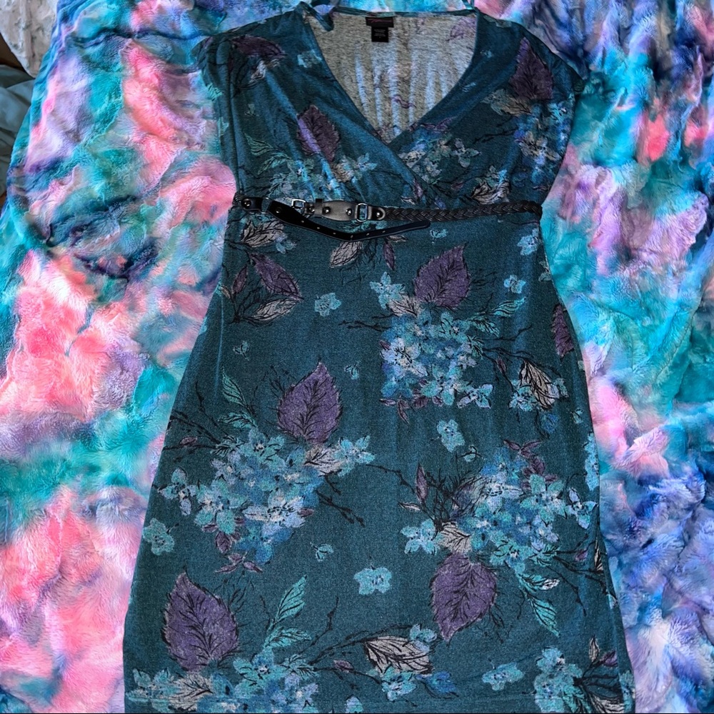 Torrid vintage floral teal dress